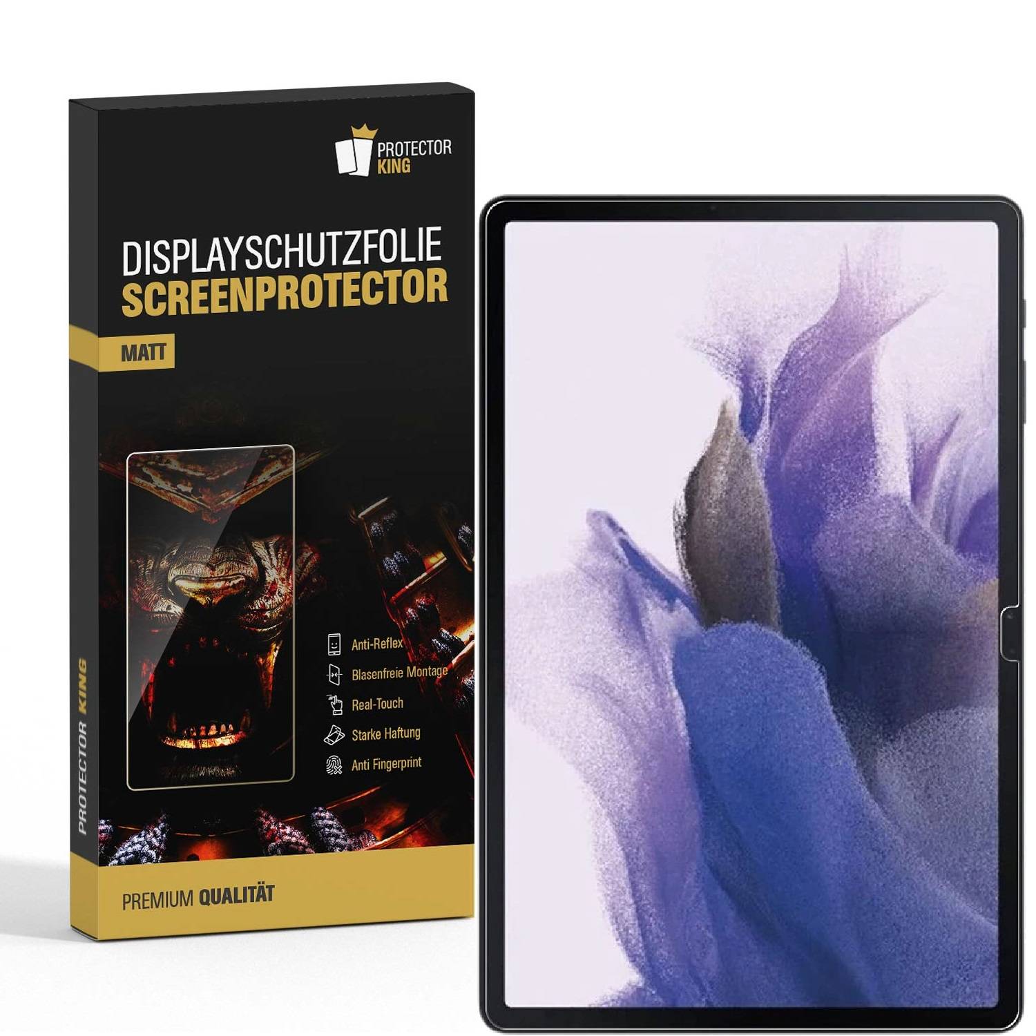 4x Displayfolie für Samsung Galaxy Tab S7 Plus ANTI-REFLEX Displayschutzfolie MATT Schutzfolie
