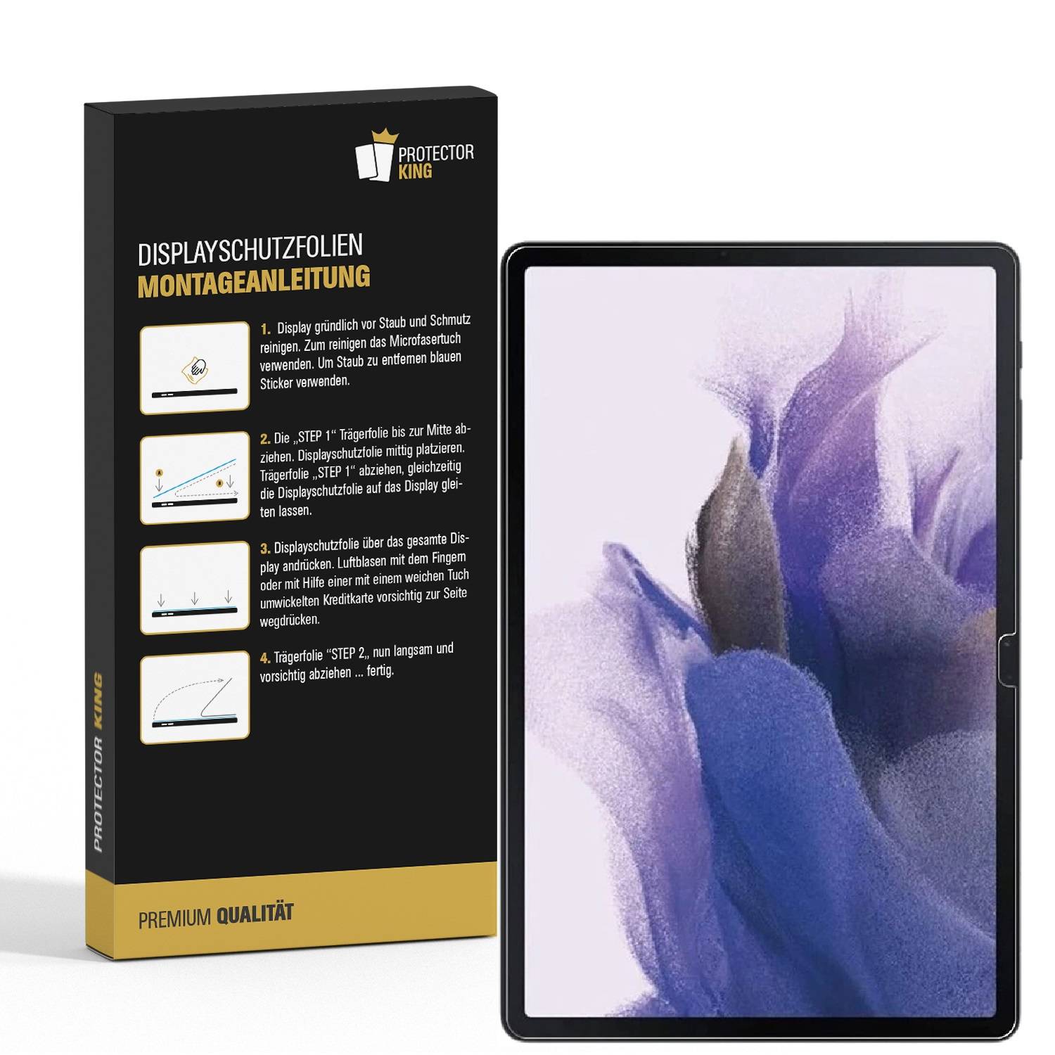 6x Displayfolie für Samsung Galaxy Tab S7 Plus FULL COVER Displayschutz HD KLAR Schutzfolie