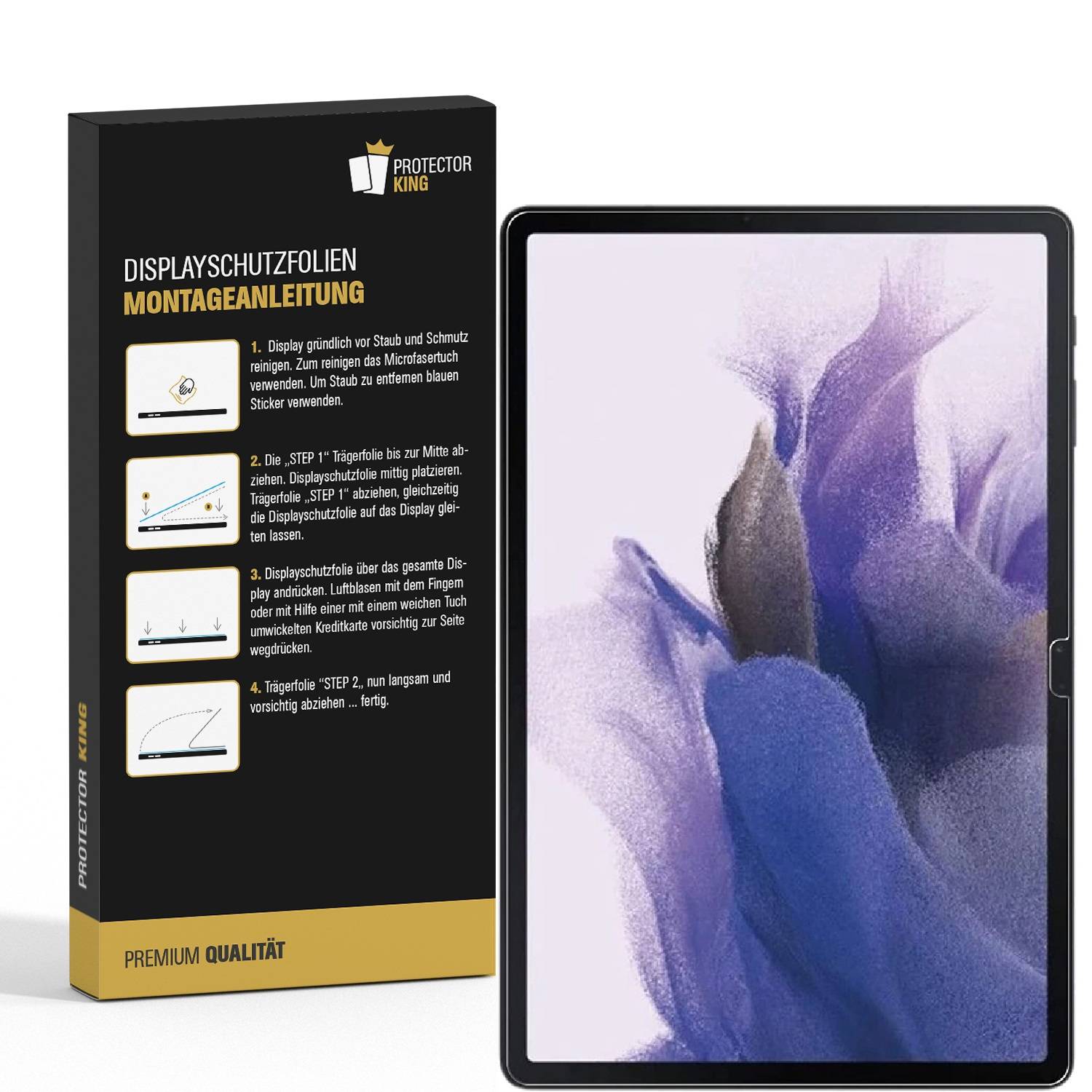 1x Panzerfolie für Samsung Galaxy Tab S7 FE ANTI-SHOCK Displayschutz Schutzfolie MATT/ENTSPIEGELT/ ANTI-REFLEX/ ANTI-KRATZ/ ANTI-STOß/ ANTI-BRUCH/