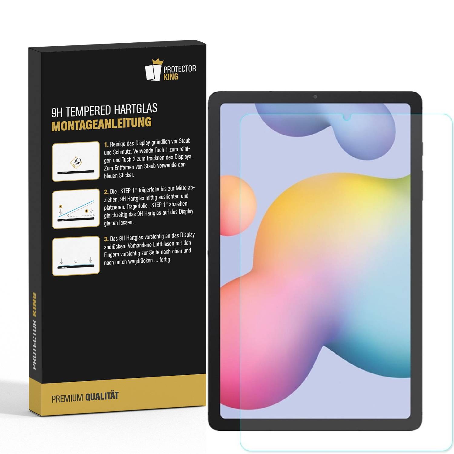 3x 9H Panzerglas für Samsung Galaxy Tab S6 Lite Panzerfolie Displayschutz Hartglas HD KLAR Schutzglas Schutzfolie