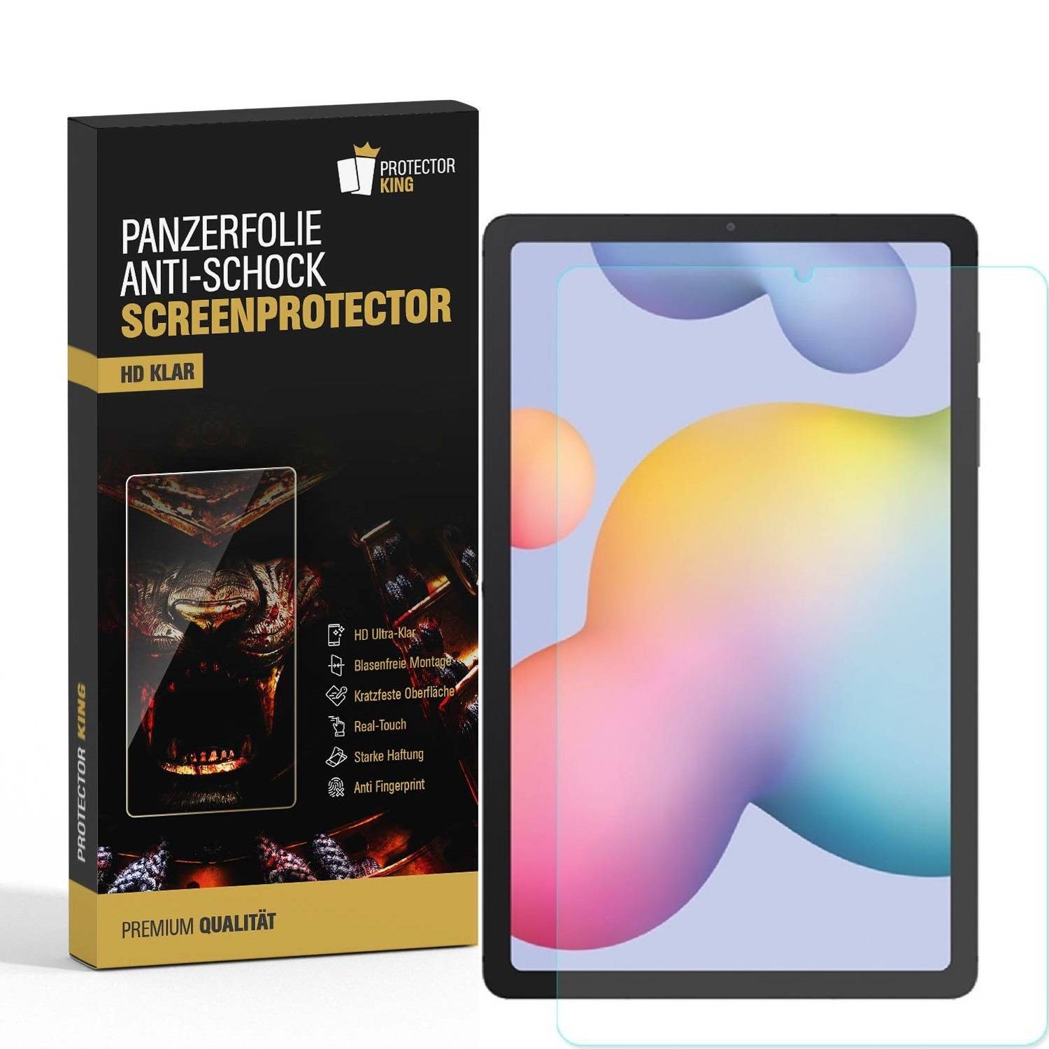 1x Panzerfolie für Samsung Galaxy Tab S6 Lite ANTI-SCHOCK Displayschutzfolie HD KLAR Schutzfolie