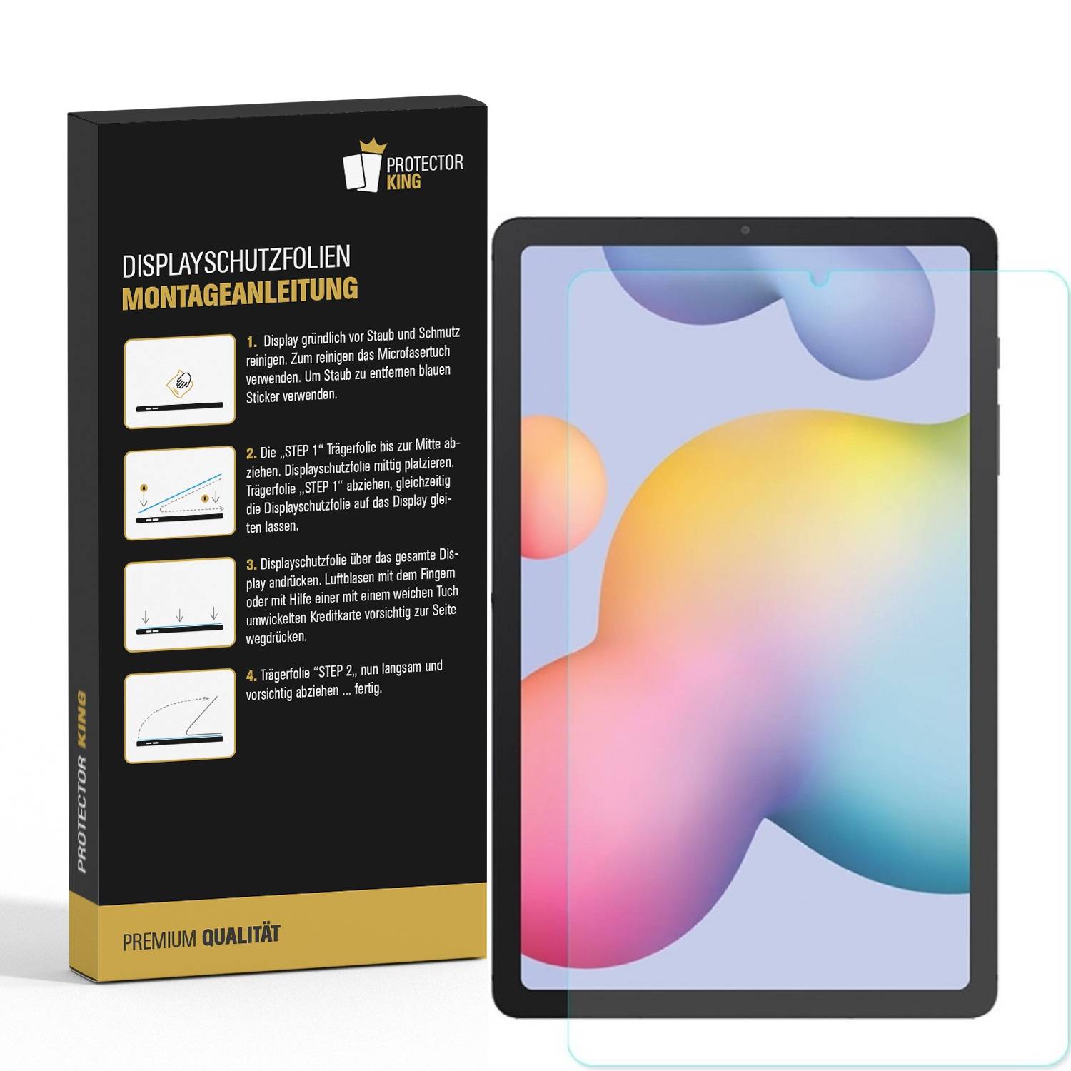 1x Panzerfolie für Samsung Galaxy Tab S6 Lite ANTI-SCHOCK Displayschutzfolie HD KLAR Schutzfolie