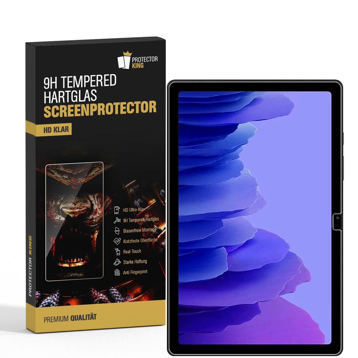 1x 9H Panzerglas für Samsung Galaxy Tab A7 10.4 Displayschutz Schutzglas Panzerfolie Schutzfolie Hartglas Displayglas Tempered Glasfolie