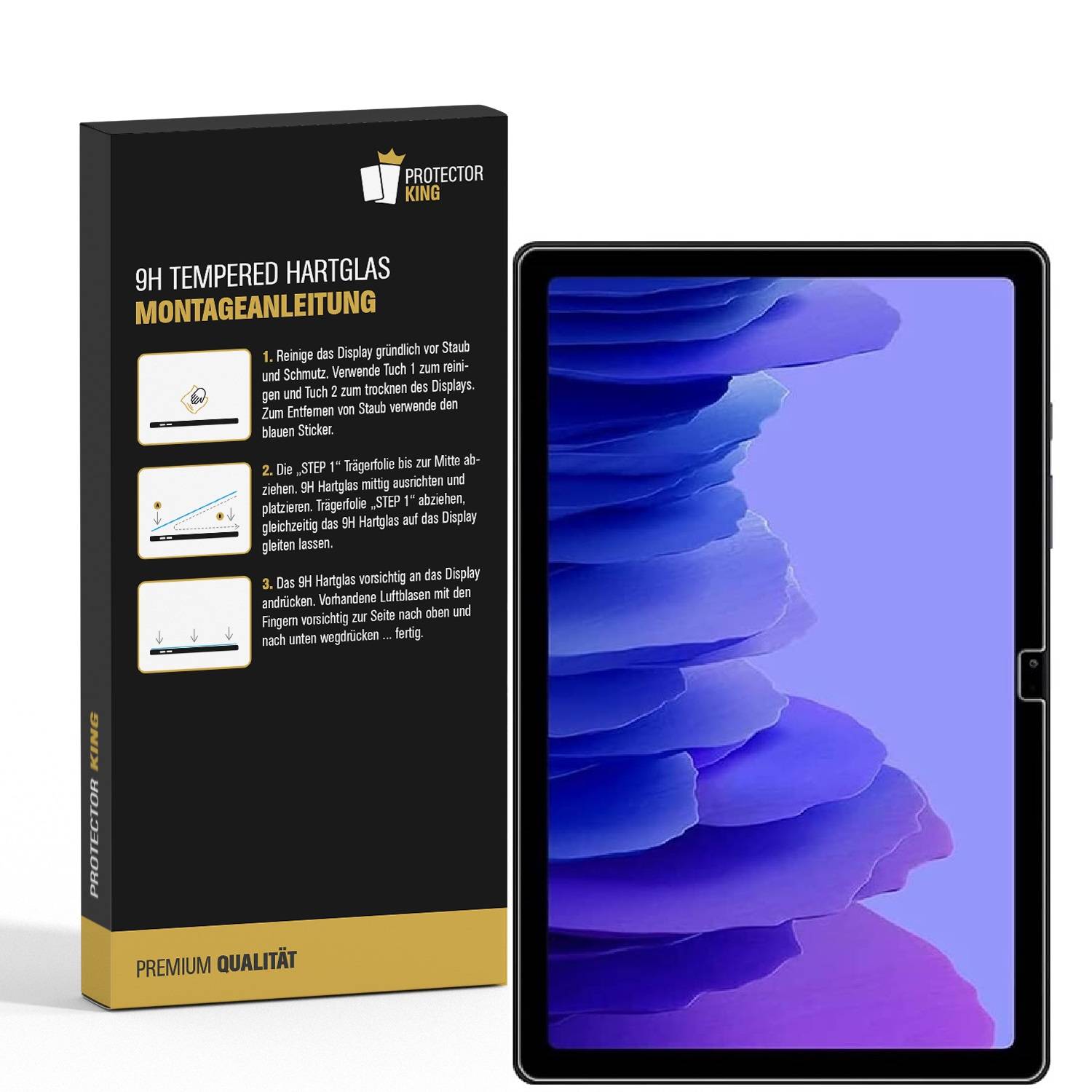 1x 9H Panzerglas für Samsung Galaxy Tab A7 10.4 Displayschutz Schutzglas Panzerfolie Schutzfolie Hartglas Displayglas Tempered Glasfolie