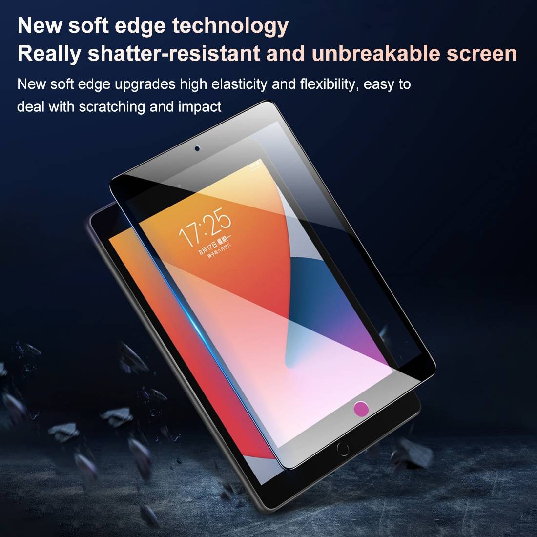 3x 9D Keramik für iPad Mini 3 FULL-COVER Panzerfolie Displayschutz Panzerschutz Schutzfolie Displayfolie Folie ANTI-SHOK ANTI-BRUCH-ANTI-STOß