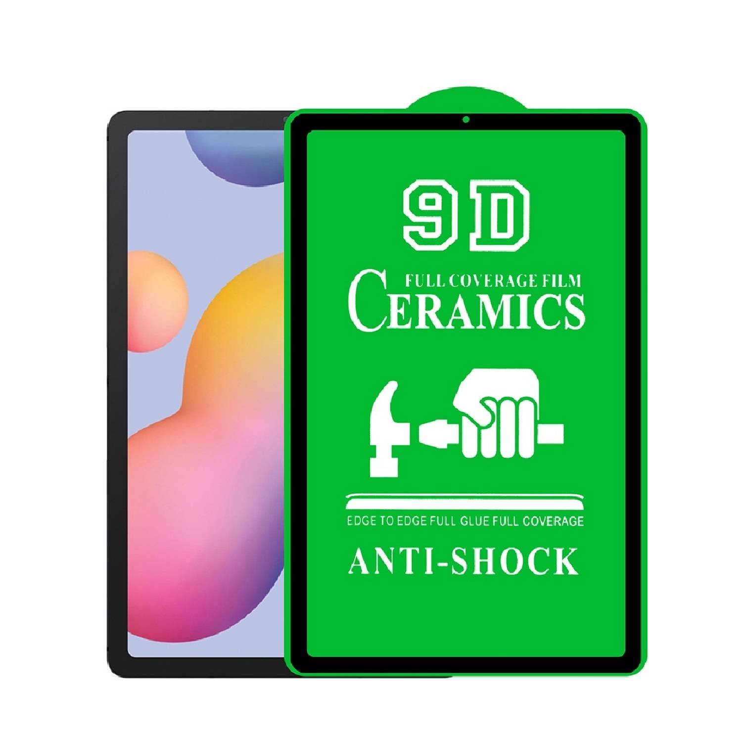 2x 9D Keramik für Samsung Galaxy Tab S6 Lite FULL-COVER Panzerfolie Displayschutz Panzerschutz Schutzfolie Displayfolie Folie ANTI-SHOK