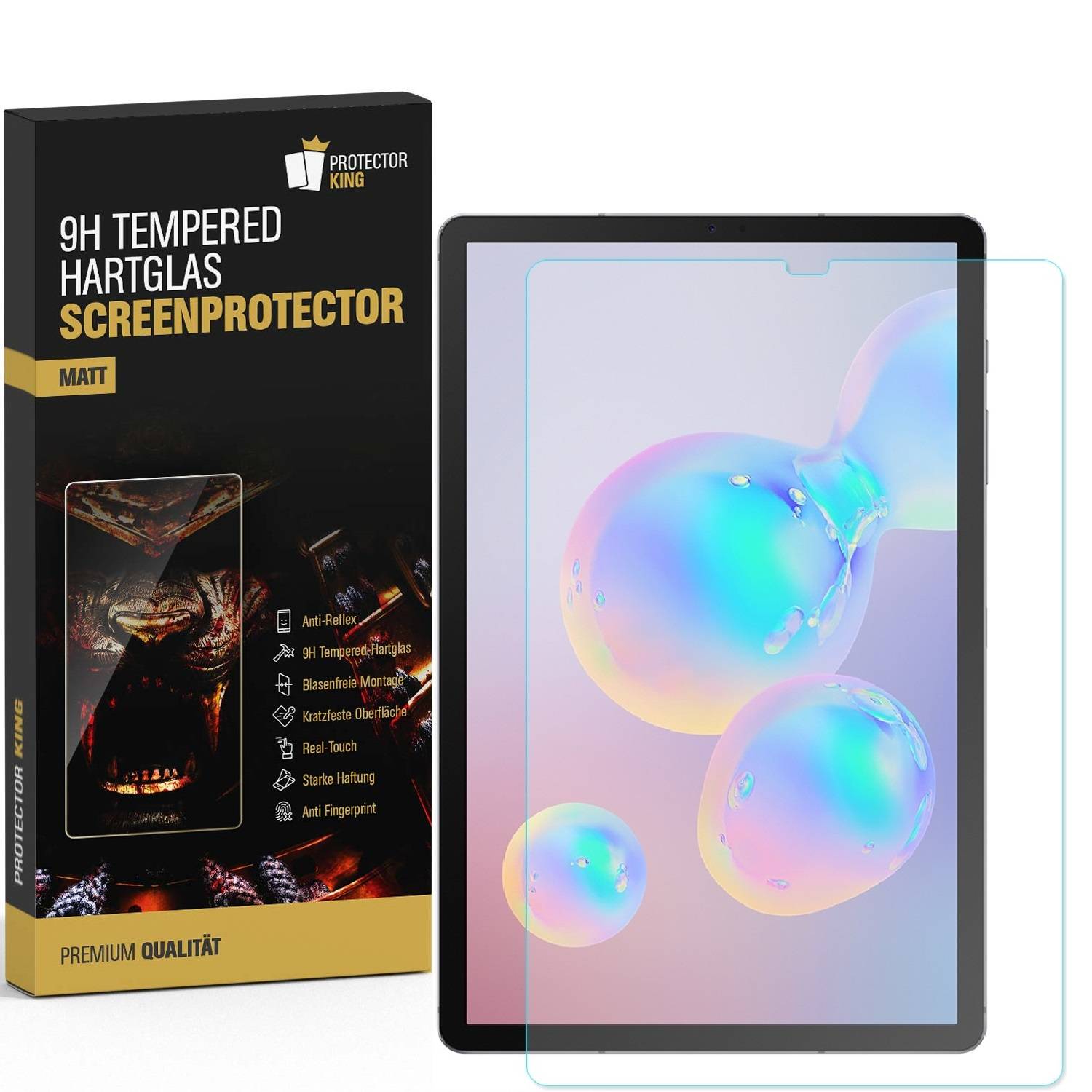 4x 9H Hartglas für Samsung Galaxy Tab S6 Panzerfolie Displayschutz MATT Panzerglas Schutzfolie Schutzglas