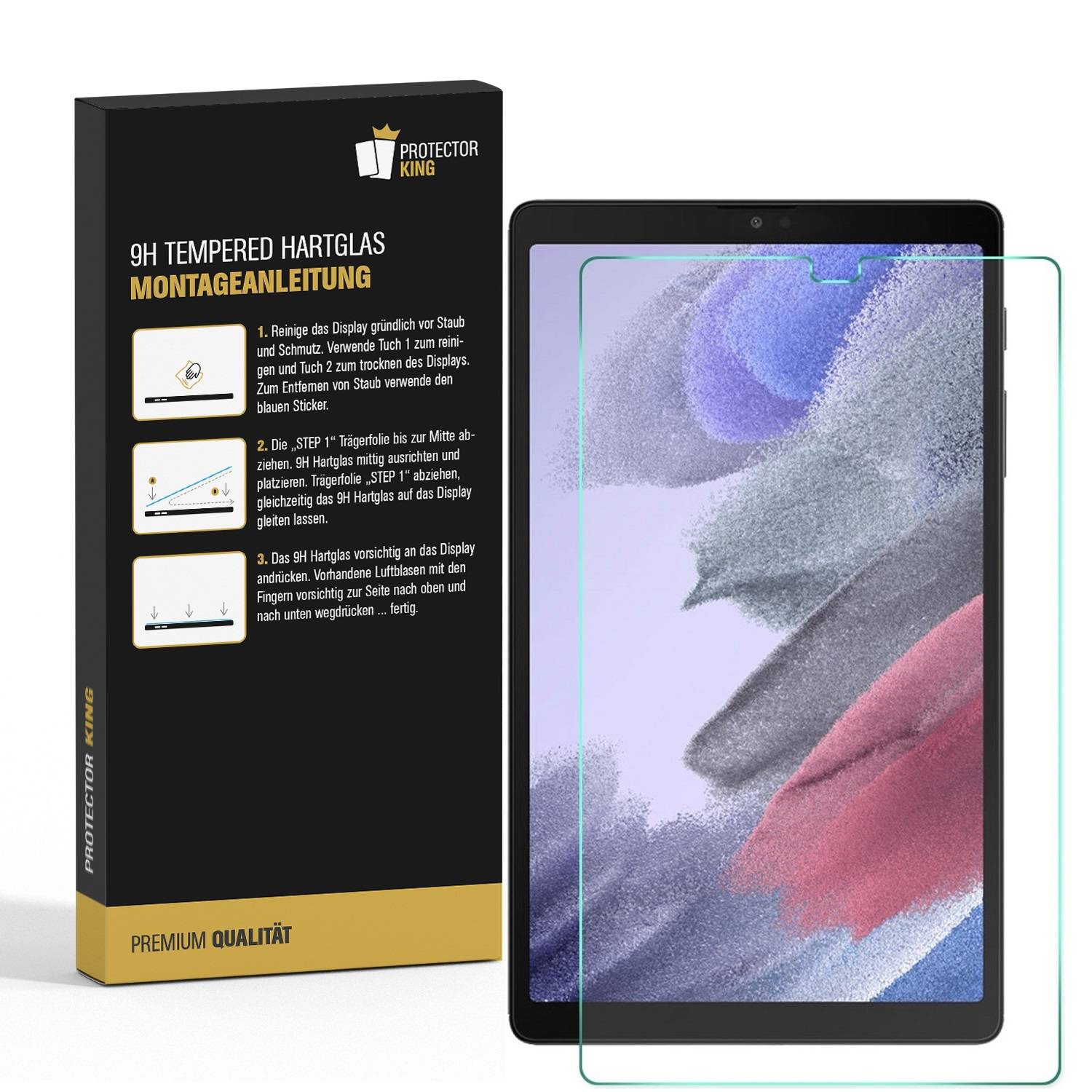 1x 9H Panzerglas für Samsung Galaxy Tab A7 Lite Displayschutz Schutzglas Panzerfolie Schutzfolie Hartglas Displayglas Tempered Glasfolie