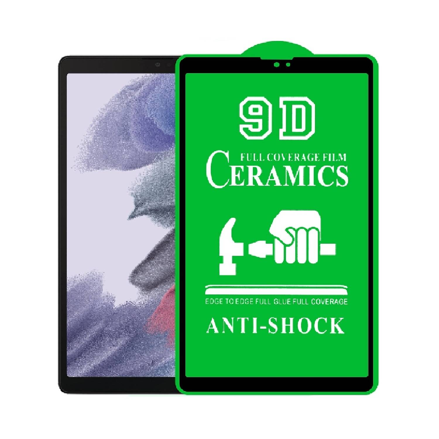 3x 9D Keramik-Glass für Samsung Galaxy Tab A7 Lite FULL COVER 3D KLAR Panzerfolie Displayschutz Schutzfolie Ceramic Screen-Protector
