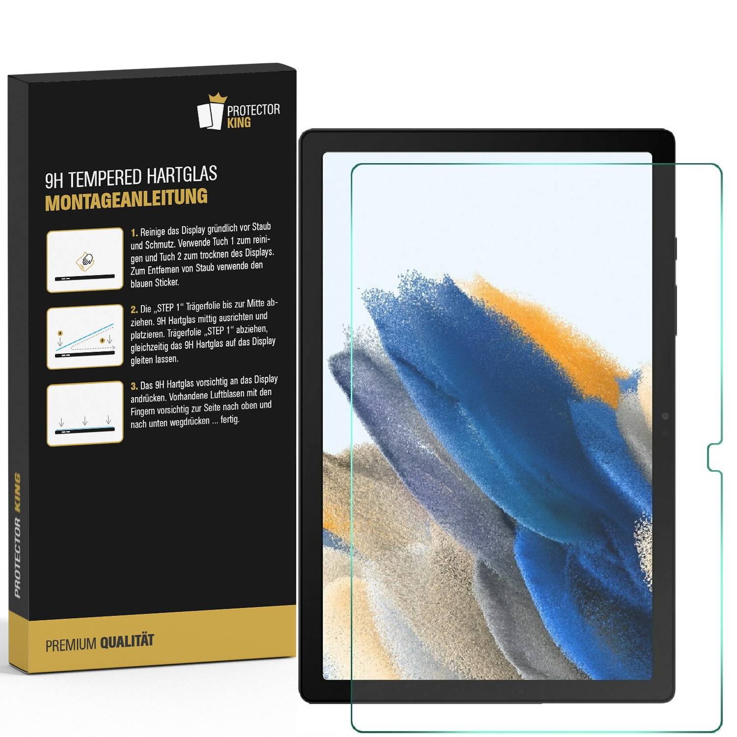 3x 9H Panzerglas für Samsung Galaxy Tab A8 10.5 2021 Displayschutz Schutzglas Panzerfolie Schutzfolie Hartglas Displayglas Tempered Glasfolie