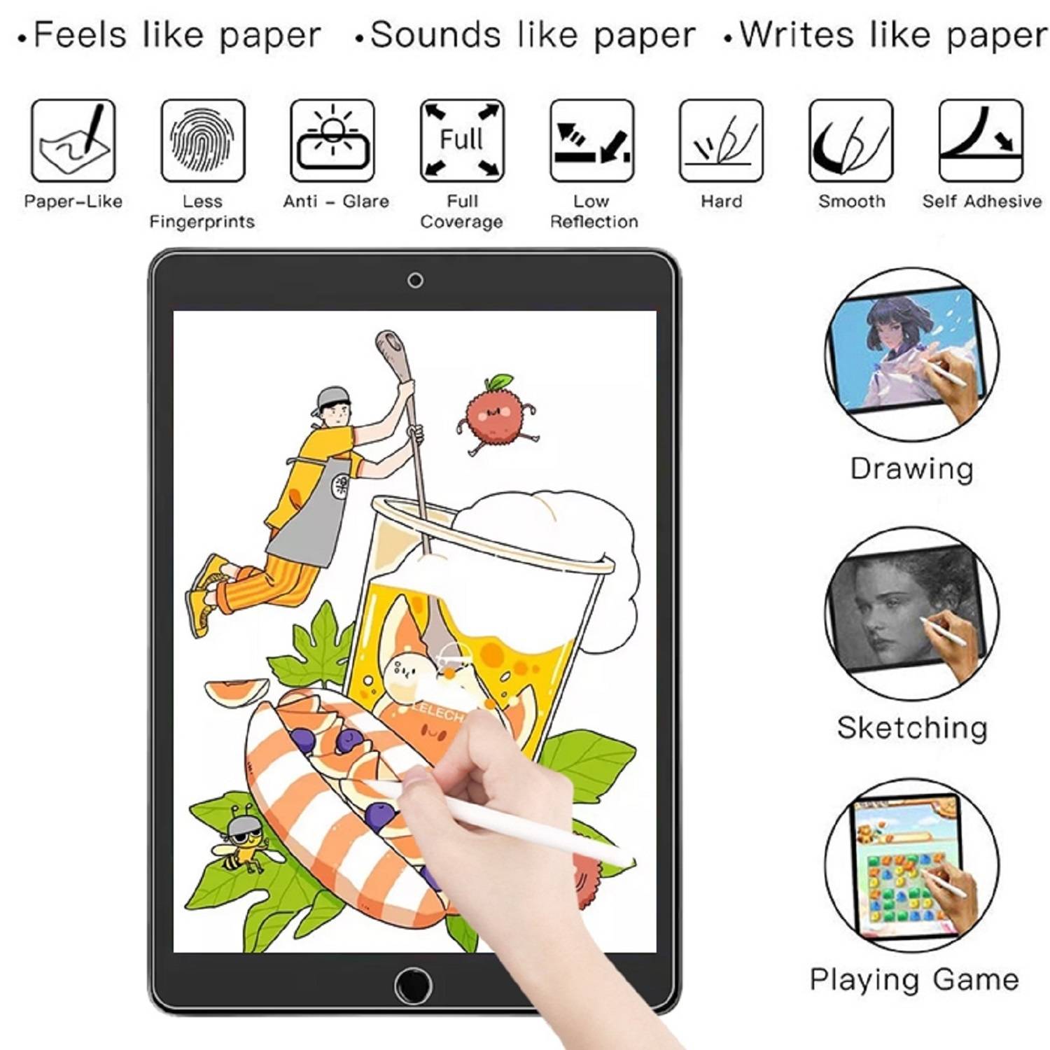 Kopie von 5x Paperfeel für iPad Air 3 10.5 Displayschutzfolie Schreiben Malen Skizzieren Schutzfolie #1