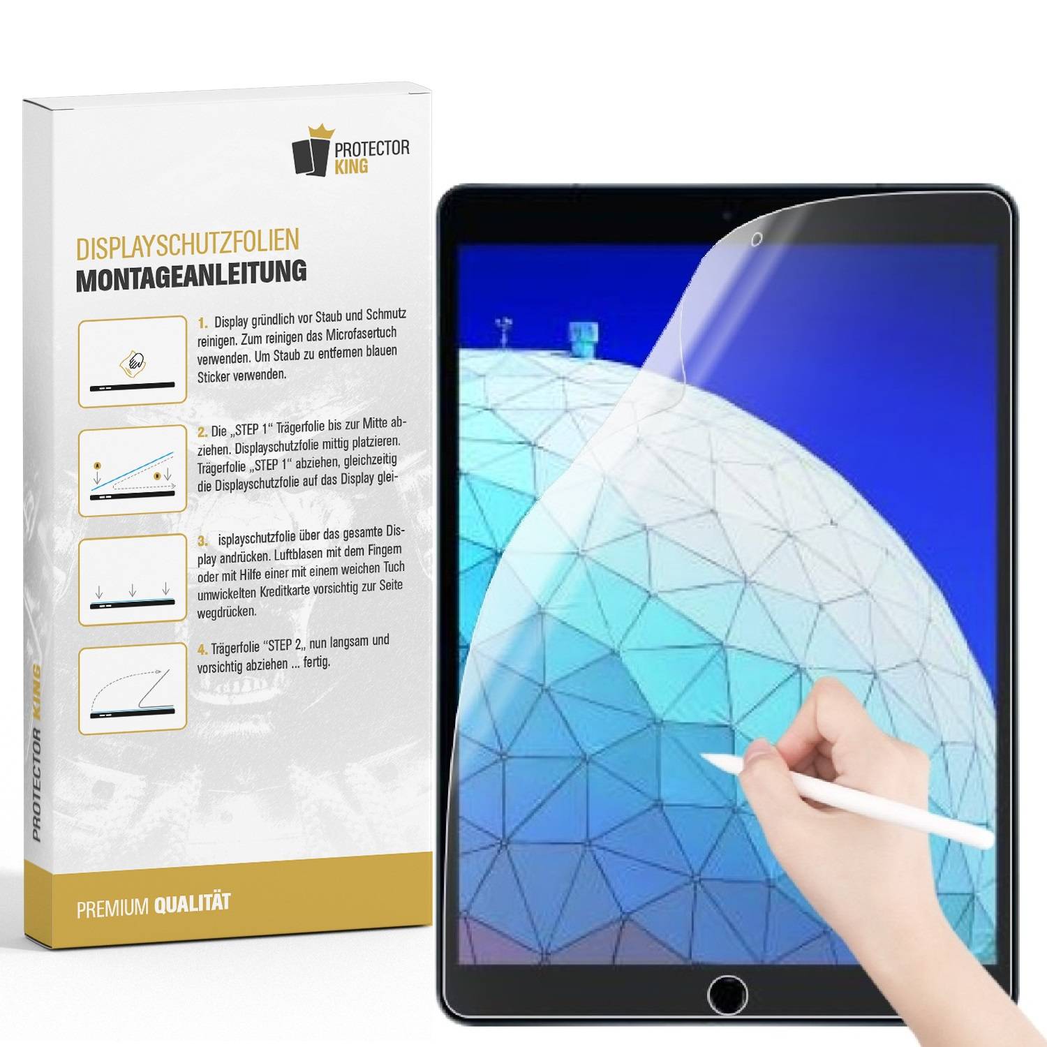 6x Paperfeel für iPad Air 2 Displayschutz Schreiben Malen Skizzieren matt Anti-Reflex entspiegelt Screen-Protector