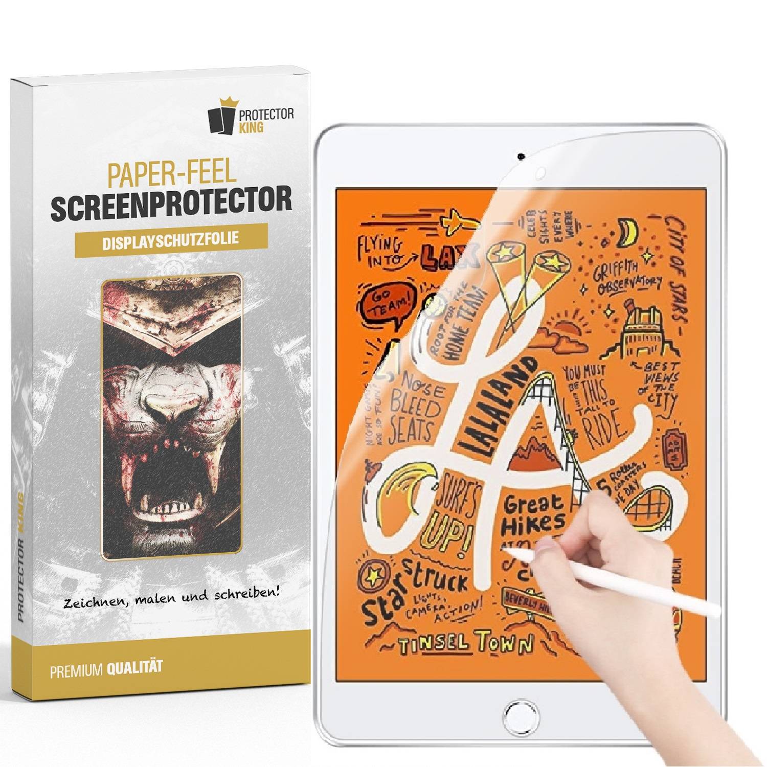 Kopie von 4x Paperfeel für iPad 2/ 3/ 4 Displayschutz Schreiben Malen Skizzieren ANTI-REFLEX MATT ENTSPIEGELT #1