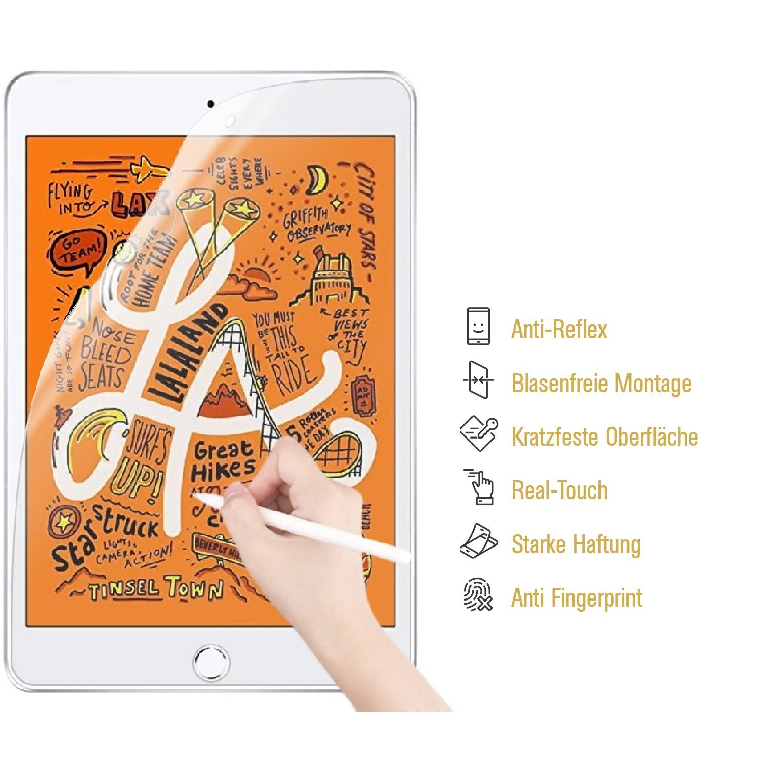 3x Paperfeel für iPad Pro 9.7 Displayschutz Schreiben Malen Skizzieren matt Anti-Reflex entspiegelt Screen-Protector