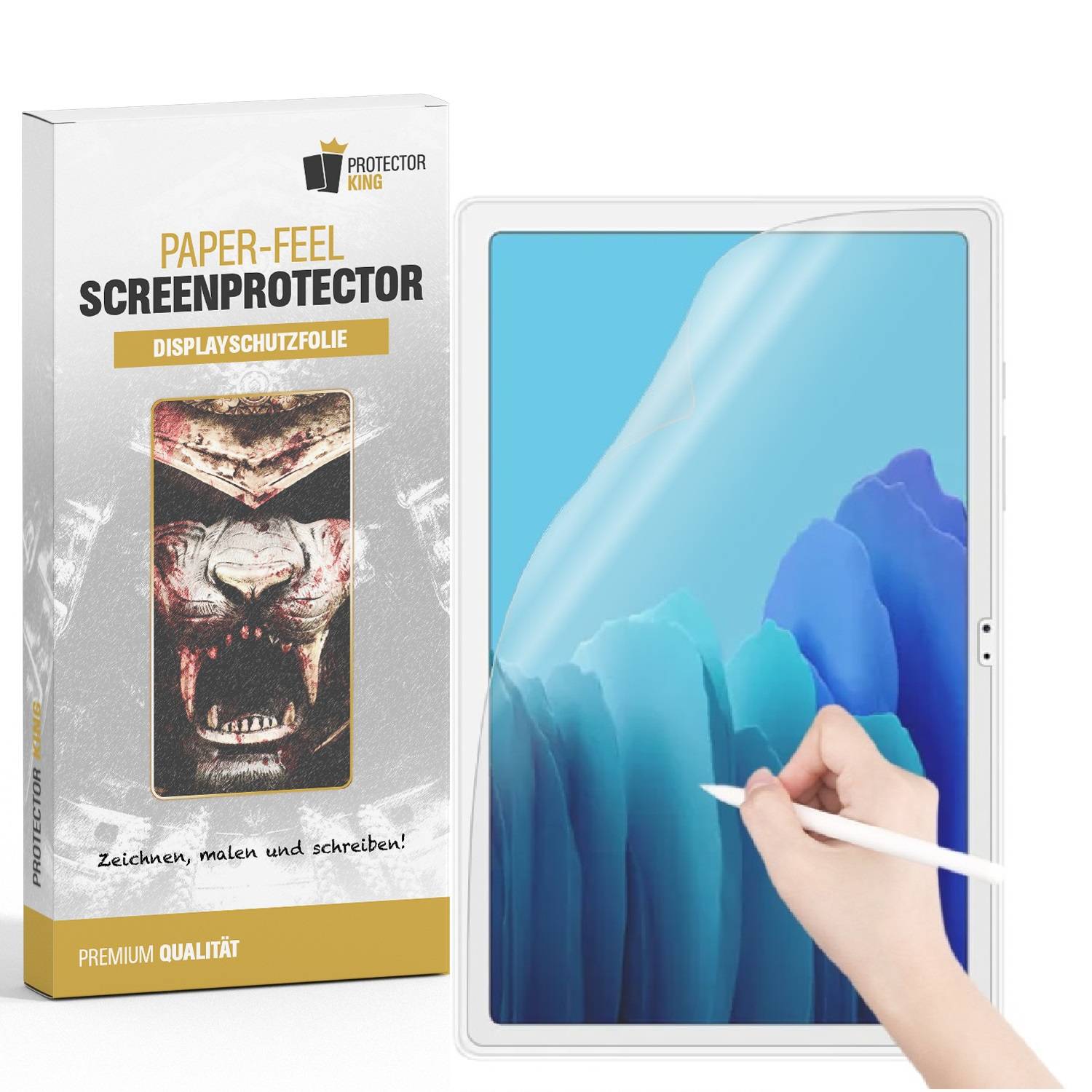 2x Paperfeel für Samsung Galaxy Tab A7 10.4 Displayschutz Schreiben Malen Skizzieren matt Anti-Reflex entspiegelt Screen-Protector