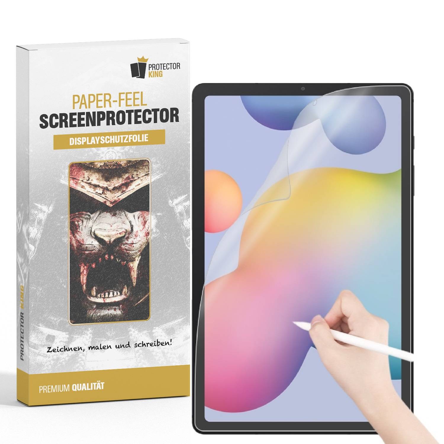 6x Paperfeel für Samsung Galaxy Tab A9 Plus Displayschutz Schreiben Malen Skizzieren matt Anti-Reflex entspiegelt Screen-Protector
