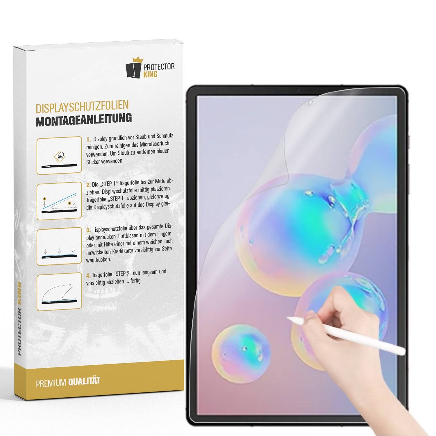5x Paperfeel für Samsung Galaxy Tab S6 Displayschutz Schreiben Malen Skizzieren ANTI-REFLEX MATT ENTSPIEGELT