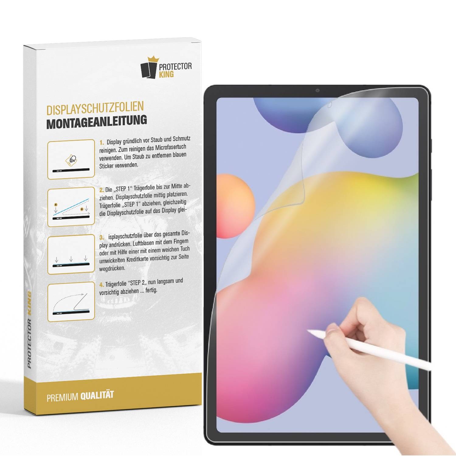 Kopie von 3x Paperfeel für Samsung Galaxy Tab S6 Lite Displayschutz Schreiben Malen Skizzieren ANTI-REFLEX MATT ENTSPIEGELT #1