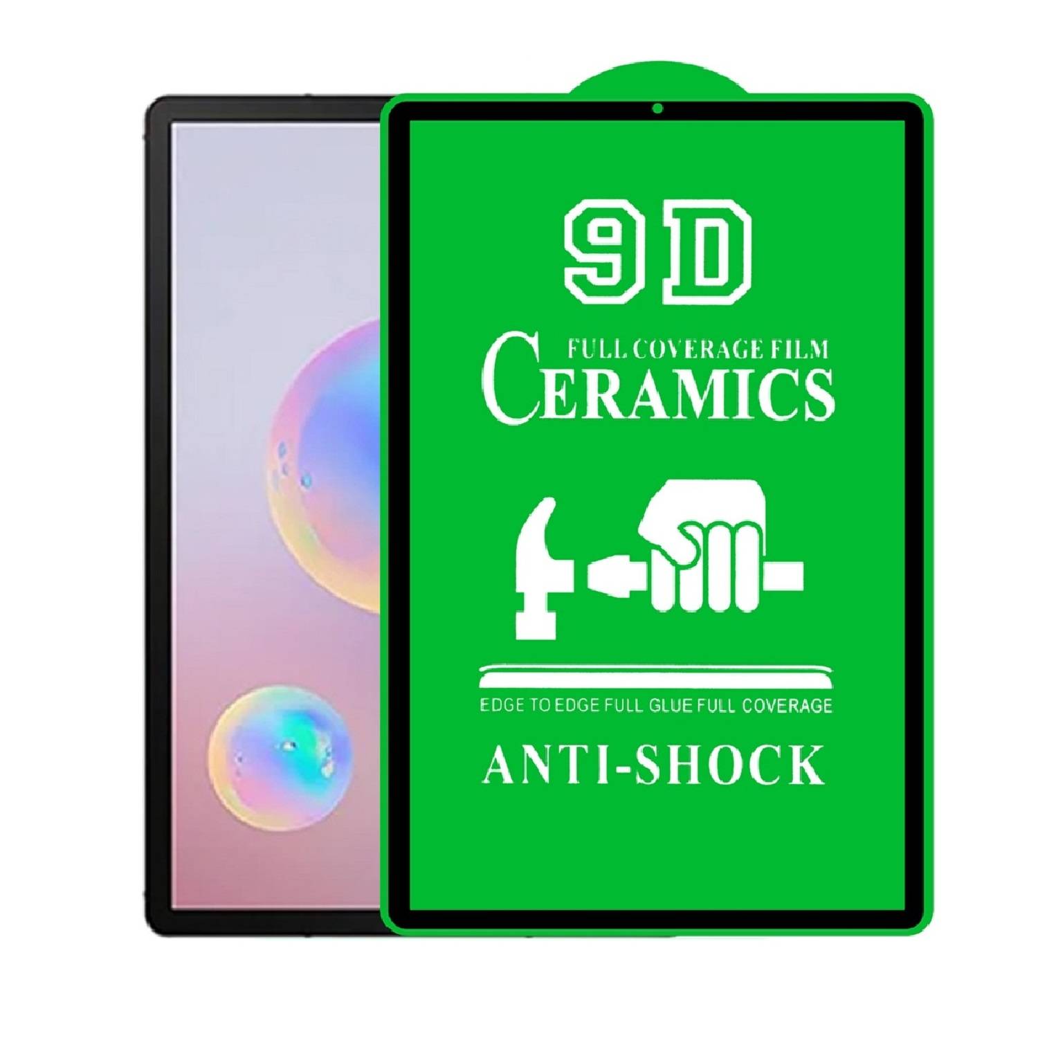 1x 9D Keramik-Glass für Samsung Galaxy Tab S6 FULL COVER 3D KLAR Panzerfolie Displayschutz Schutzfolie Ceramic Screen-Protector