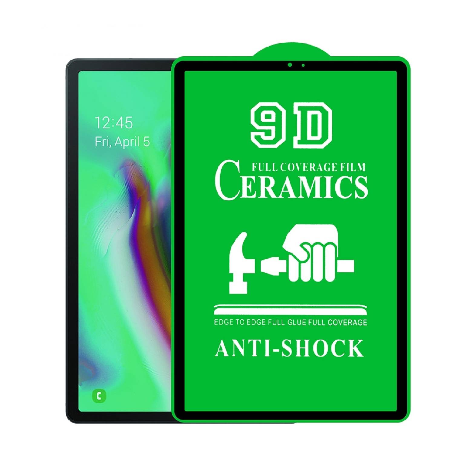2x 9D Keramik-Glass für Samsung Galaxy Tab S5E FULL COVER 3D KLAR Panzerfolie Displayschutz Schutzfolie Ceramic Screen-Protector