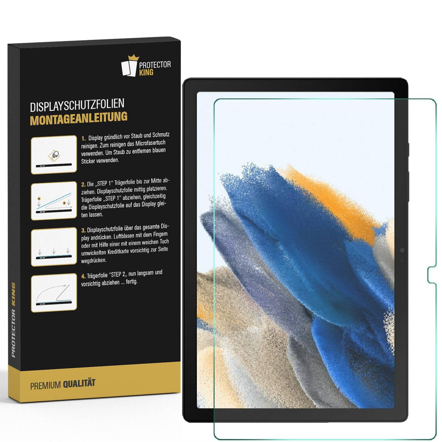 4x Panzerfolie für Samsung Galaxy Tab A8 10.5 2021 ANTI-SHOCK Displayschutz MATT Schutzfolie Displayfolie ENTSCHPIEGELT ANTI-REFLEX