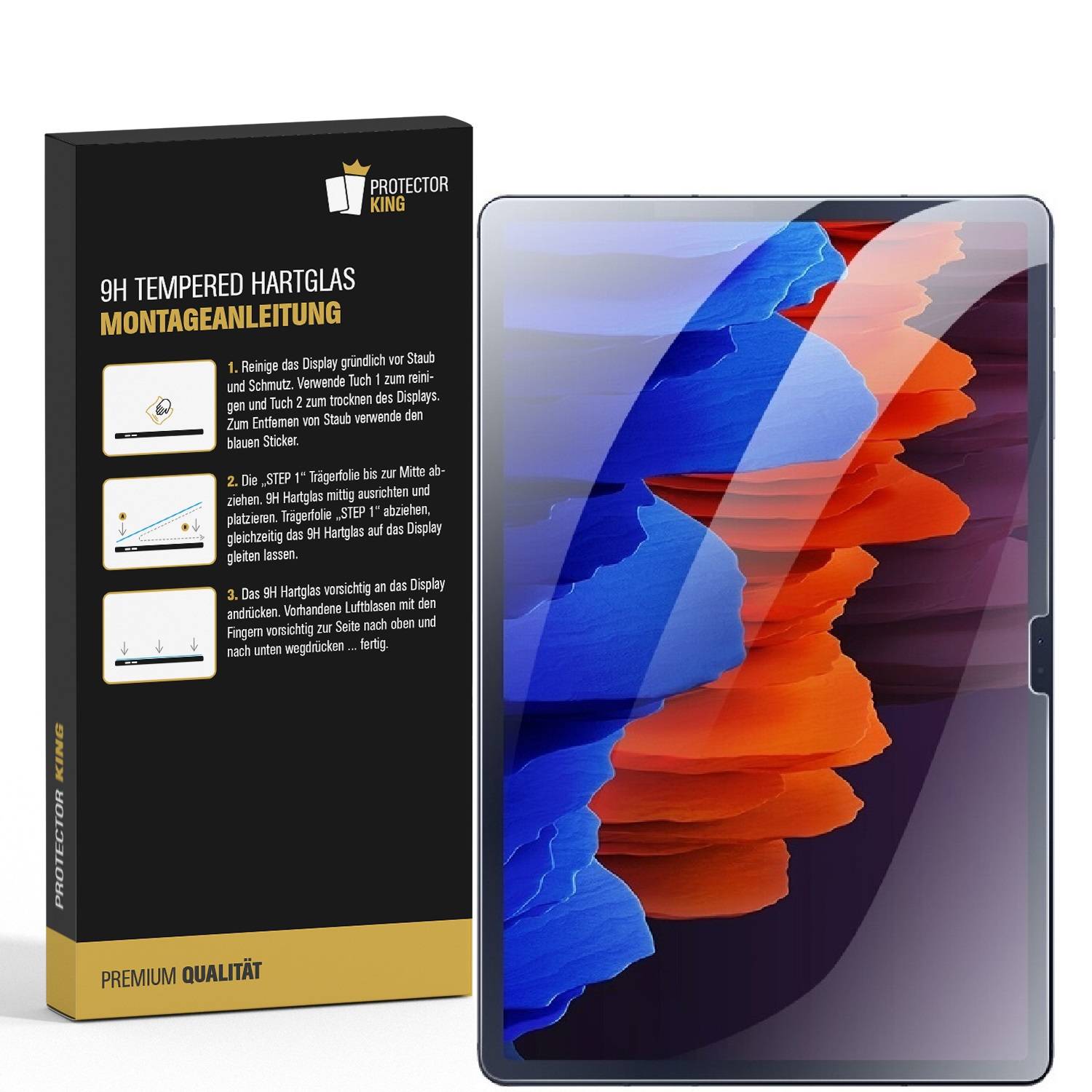 3x 9H Panzerglas für Samsung Galaxy Tab S8 Plus HD klar Displayschutz Schutzglas Schutzfolie Tempered Glasfolie Screen Protector