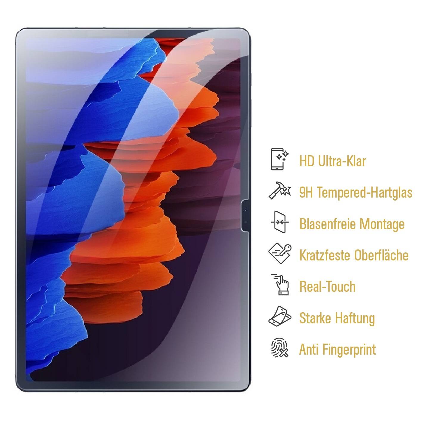 2x 9H Panzerglas für Samsung Galaxy Tab S8 Plus HD klar Displayschutz Schutzglas Schutzfolie Tempered Glasfolie Screen Protector