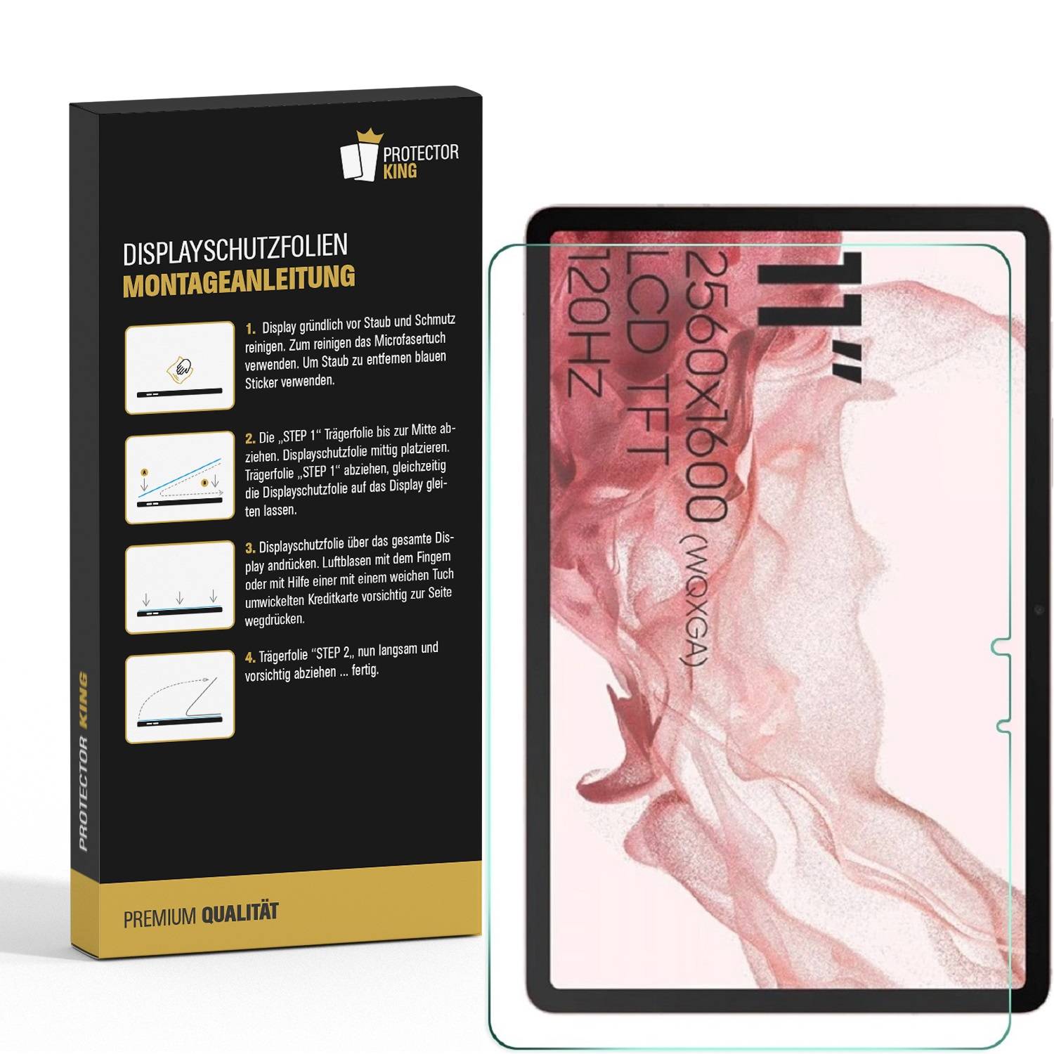 1x 9H Panzerglas für Samsung Galaxy Tab S8 HD KLAR Flexibler Displayschutz Schutzglas Schutzfolie Panzerfolie