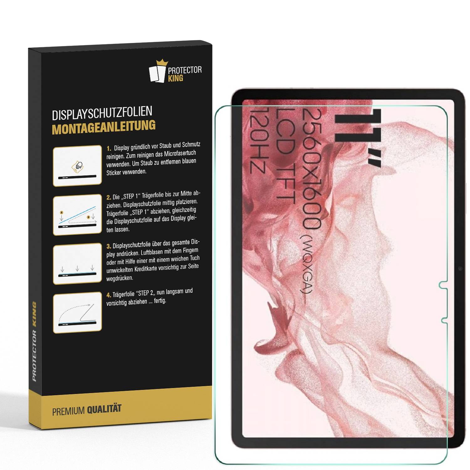4x 9H Panzerglas für Samsung Galaxy Tab S8 matt Anti-Reflex entspiegel Flexibler Displayschutz Schutzglas Schutzfolie Panzerfolie