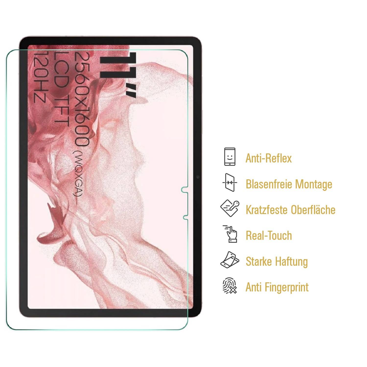 3x Flexibles Nano-Glass für samsung Galaxy Tab S9 Ultra MATT ENTSPIEGELT Displayschutz Panzerglas Schutzglas Schutzfolie ANTI-SHOCK/ ANTI-KRATZ/