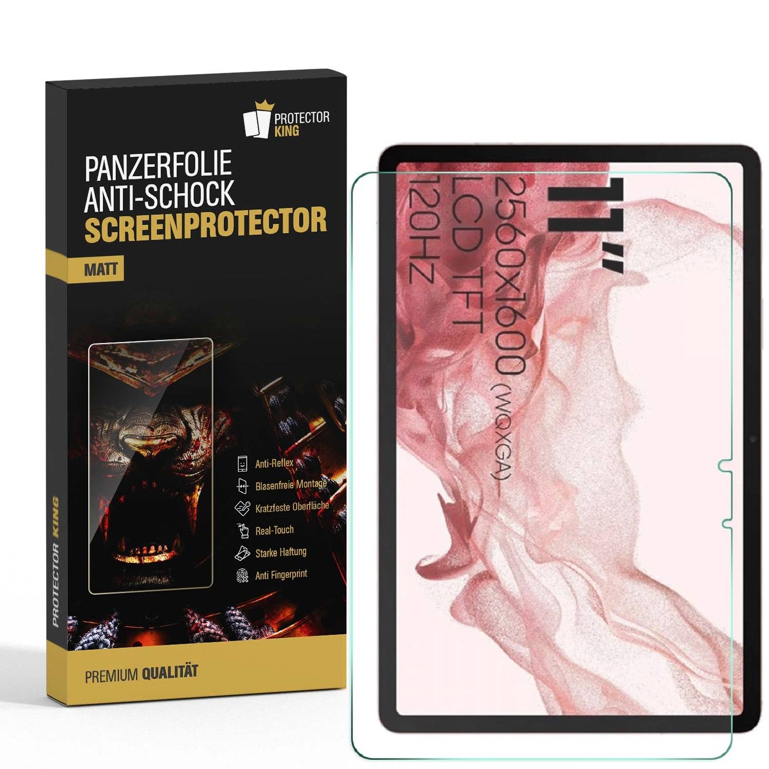 5x 9H Panzernanoglas für Samsung Galaxy Tab S9 MATT ENTSPIEGELT Displayschutz Schutzglas Panzerglas Schutzfolie ANTI-SHOK ANTI-BRUCH-ANTI-STOß