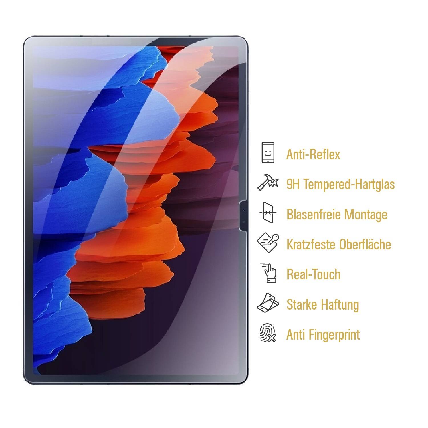 1x 9H Panzerhartglas für Samsung Galaxy Tab S9 FE Matt entspiegelt Displayschutz Schutzglas Schutzfolie Panzerfolie Echtes Tempered Panzerglas