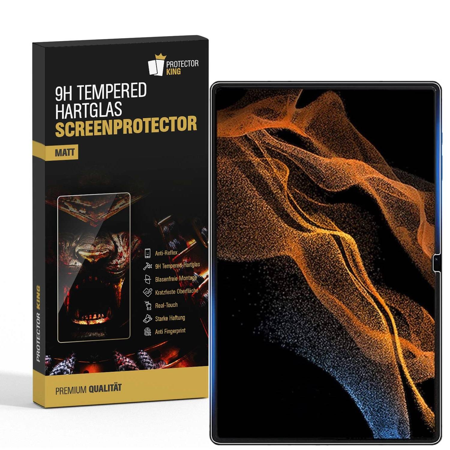 3x 9H Panzerglas für Samsung Galaxy Tab S8 Ultra Displayschutz Schutzglas Matt ENTSPIEGELT ANTI-REFLEX Schutzfolie Hartglas Panzerfolie Displayglas