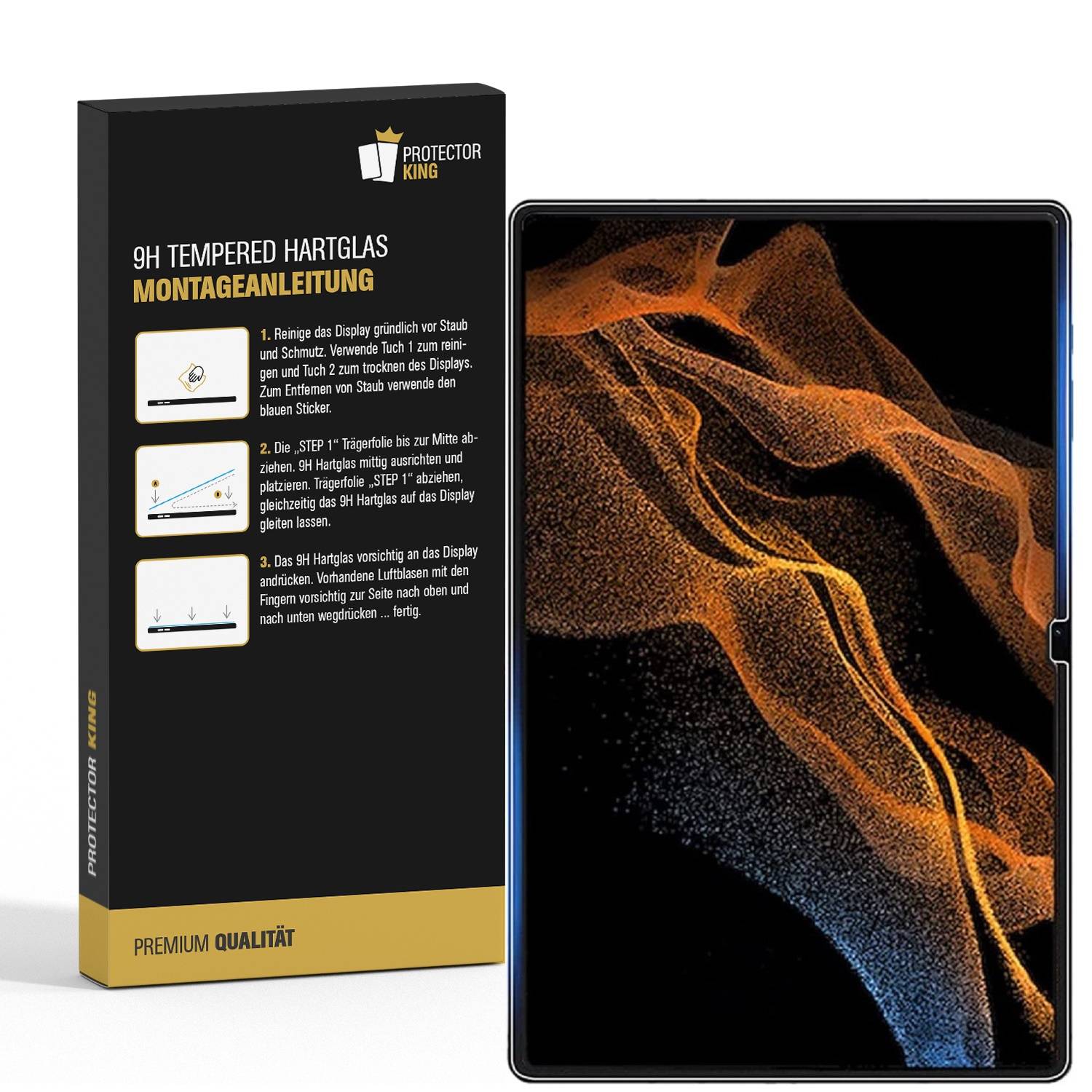 4x 9H Panzerhartglas für Samsung Galaxy Tab S9 Ultra Matt entspiegelt Displayschutz Schutzglas Schutzfolie Panzerfolie Echtes Tempered Panzerglas