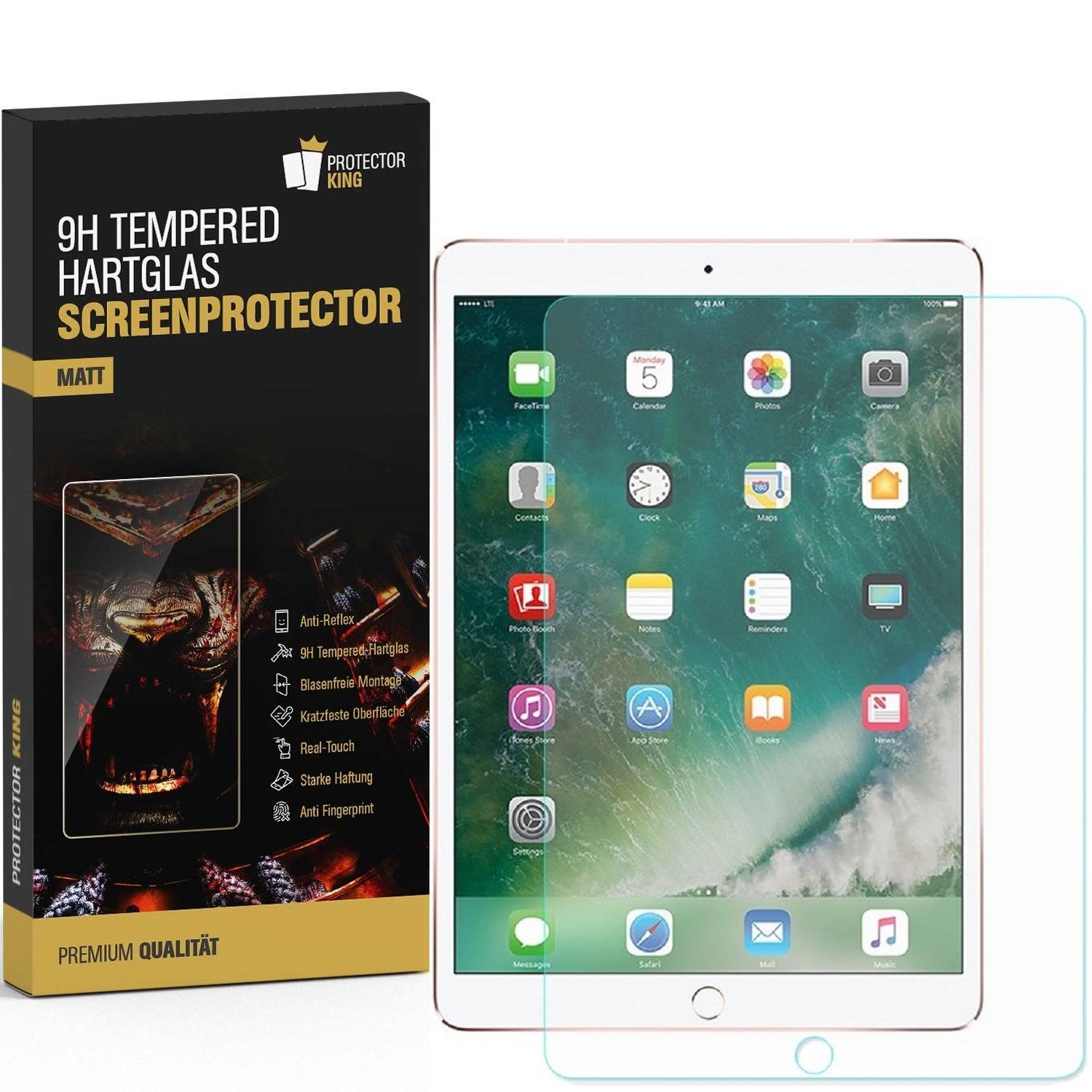 6x 9H Panzerglas für iPad Pro 12.9 2015/ 2017 Displayschutz Schutzglas Matt Panzerfolie Displayglas Schutzfolie Glasfolie echtes Tempered Hartglas