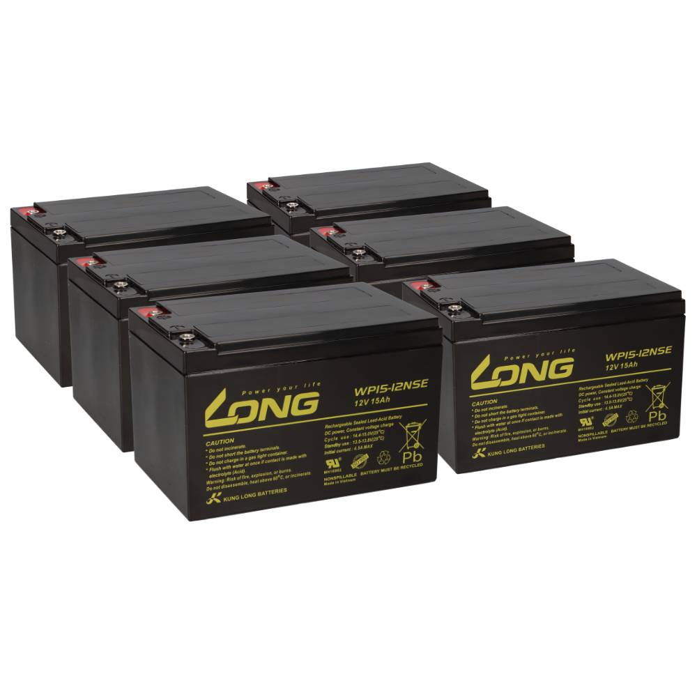 Kung Long WP15-12NSE Akku-Satz 72V 15Ah – 6x 12V AGM zyklenfest M5