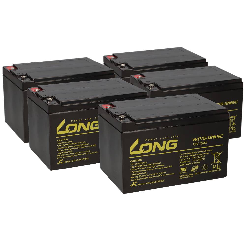 Kung Long WP15-12NSE Akku-Satz 60V 15Ah – 5x 12V AGM zyklenfest M5