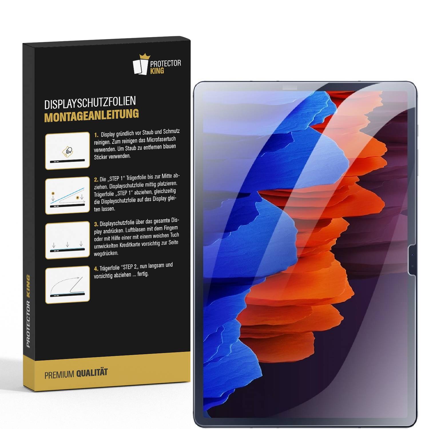 1x Panzerfolie für Samsung Galaxy Tab S8 Plus ANTI-SHOCK Displayschutz Schutzfolie MATT/ENTSPIEGELT/ ANTI-REFLEX/ ANTI-KRATZ/ ANTI-STOß/ ANTI-BRUCH/