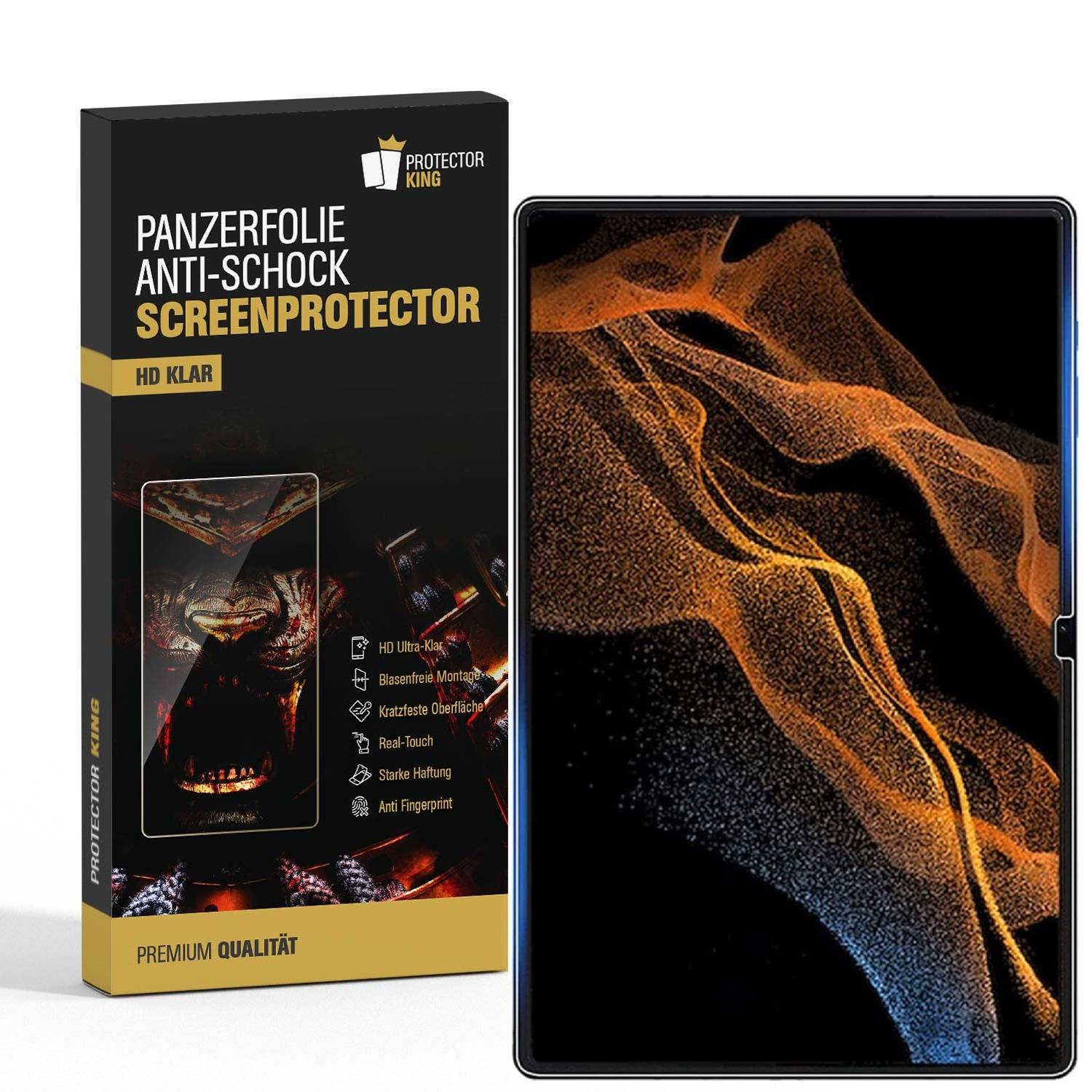 3x 9H Panzernanoglas für Samsung Galaxy Tab S9 Ultra 3D KLAR Displayschutz Schutzglas Panzerglas Schutzfolie Panzerfolie ANTI-SHOK