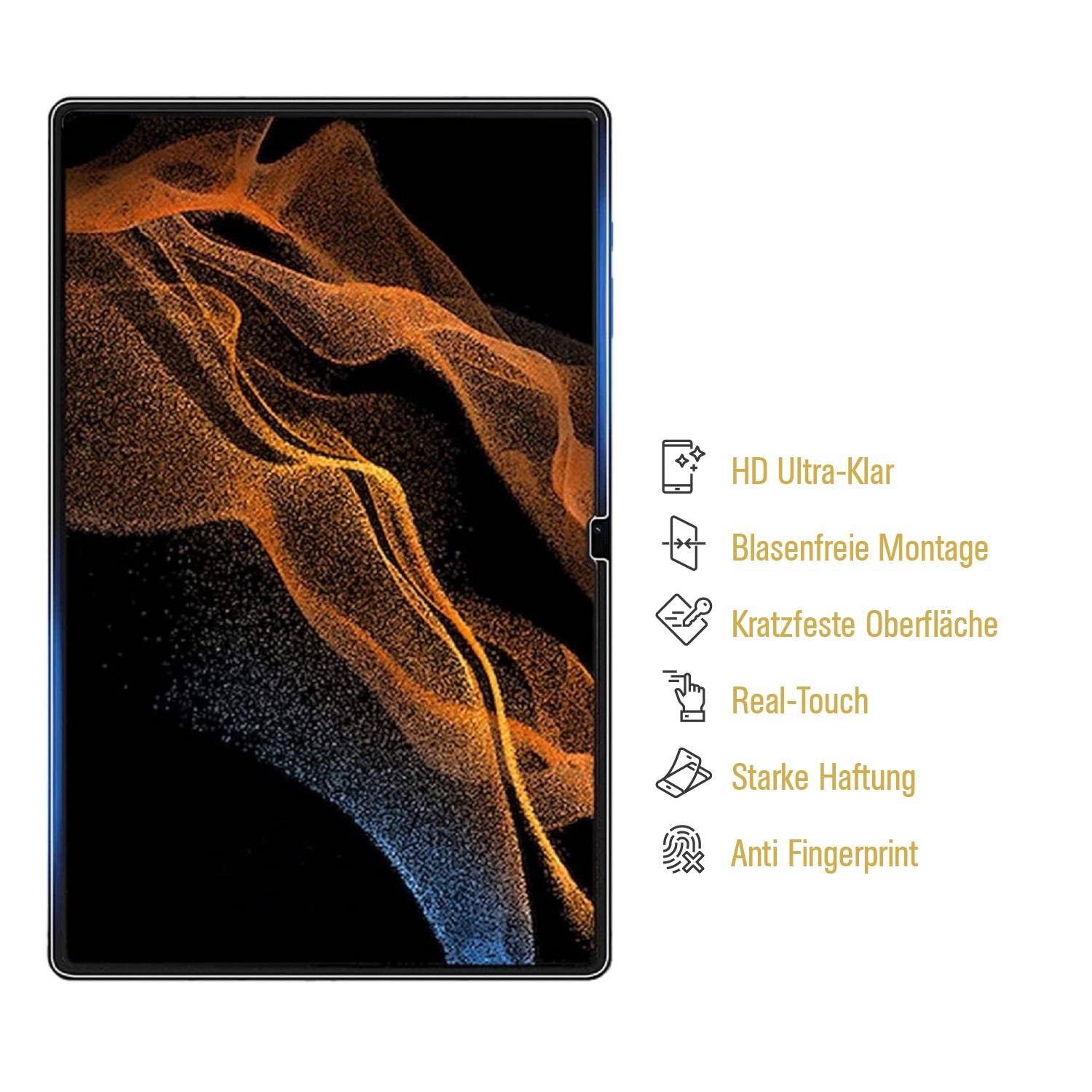 2x 9H Panzernanoglas für Samsung Galaxy Tab S9 Ultra 3D KLAR Displayschutz Schutzglas Panzerglas Schutzfolie Panzerfolie ANTI-SHOK