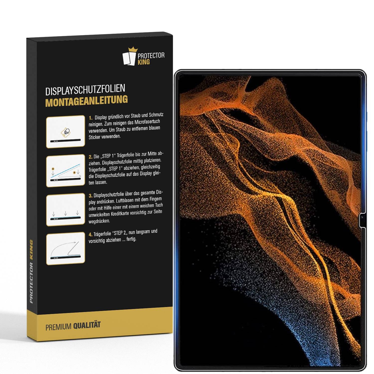 3x 9H Panzernanoglas für Samsung Galaxy Tab S9 Ultra MATT ENTSPIEGELT Displayschutz Schutzglas Panzerglas Schutzfolie ANTI-SHOK ANTI-BRUCH-ANTI-STOß