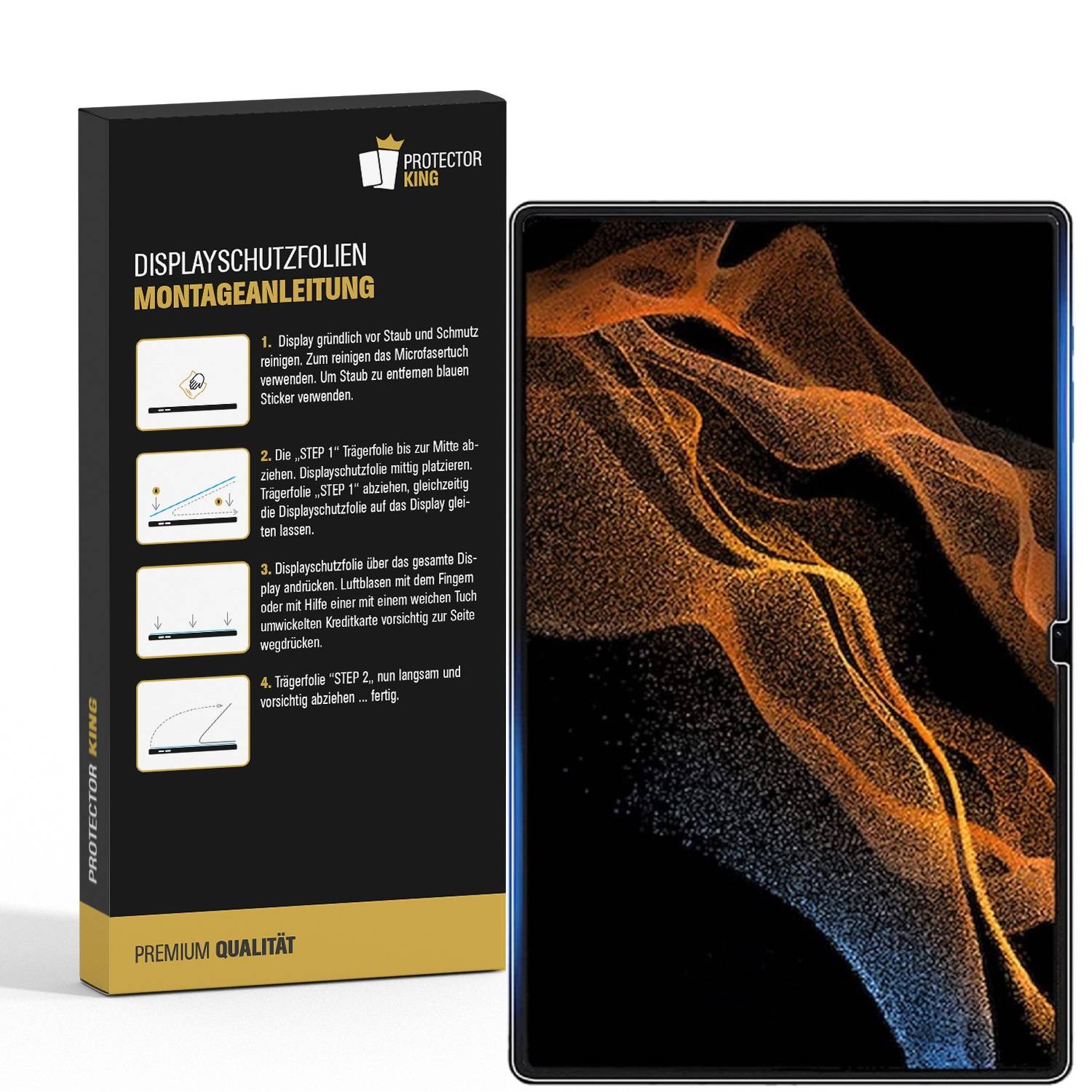 4x Displayschutzfolie für SamsungGalaxy Tab S8 Ultra ANTI-REFLEX Schutzfolie MATT ENTSPIEGELT