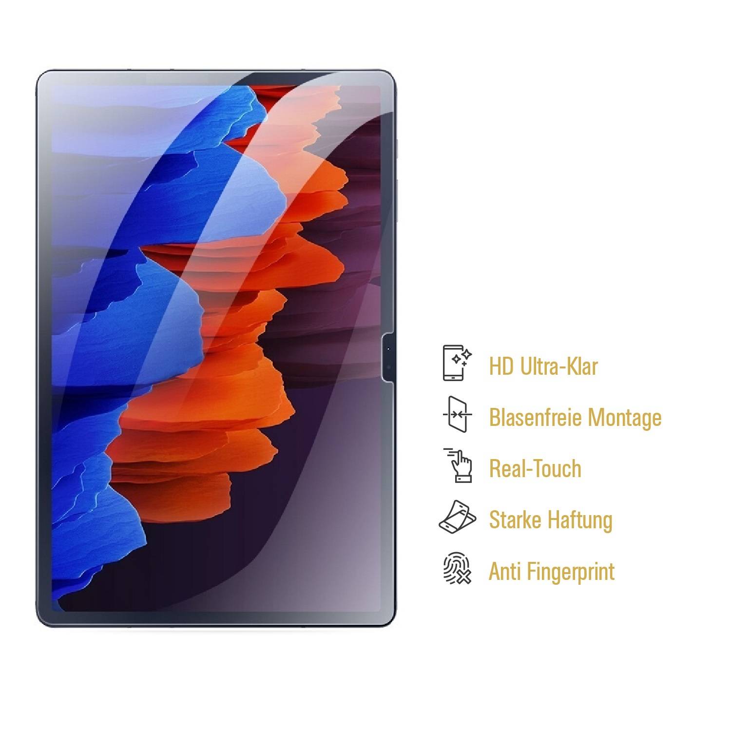 2x Displayschutzfolie für Samsung Galaxy Tab S8 Plus Displayfolie Schutzfolie HD KLAR