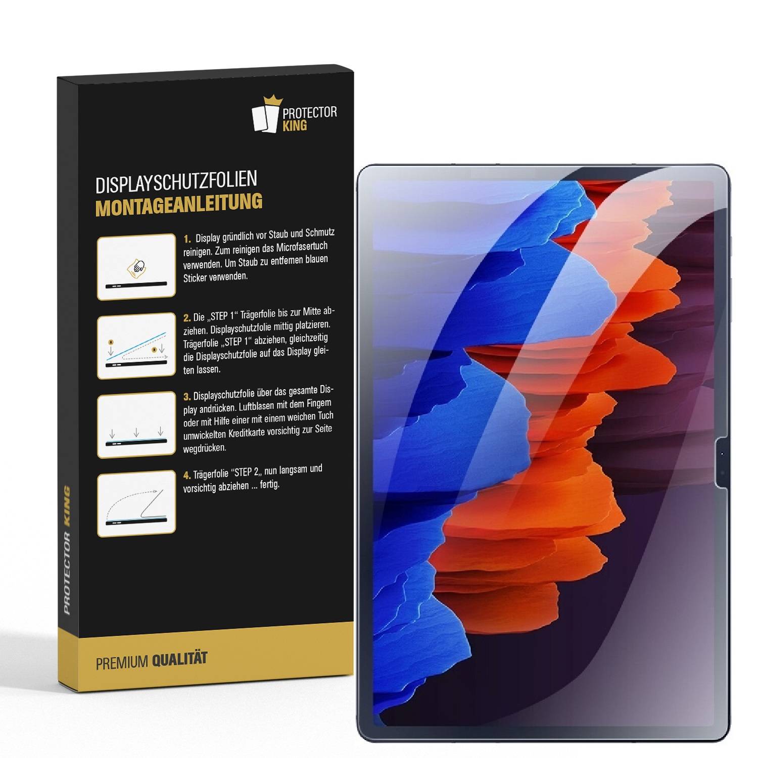 4x Displayschutzfolie für Samsung Galaxy Tab S8 Plus Displayfolie Schutzfolie HD KLAR