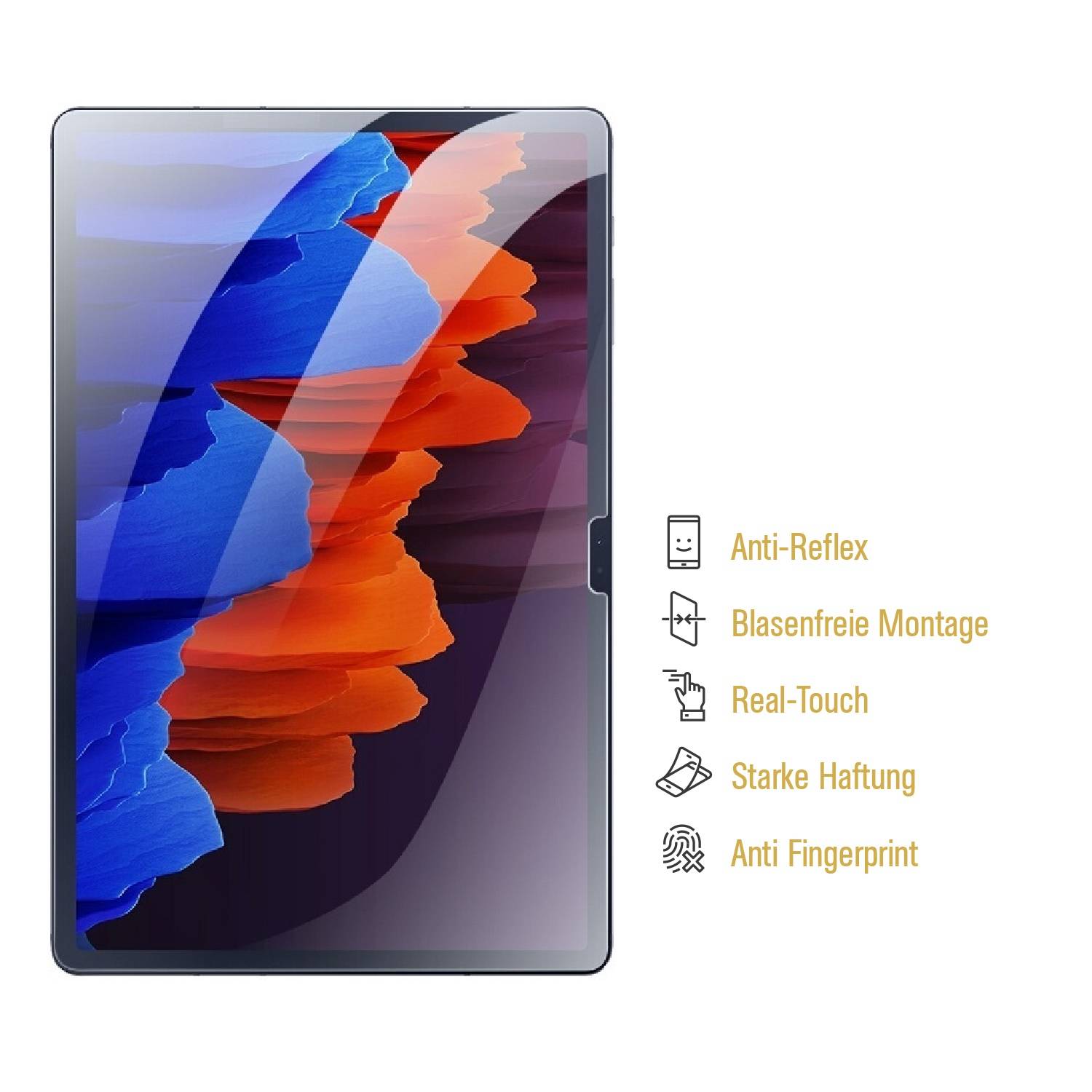 4x Displayschutzfolie für Samsung Galaxy Tab S8 Plus ANTI-REFLEX Schutzfolie MATT ENTSPIEGELT