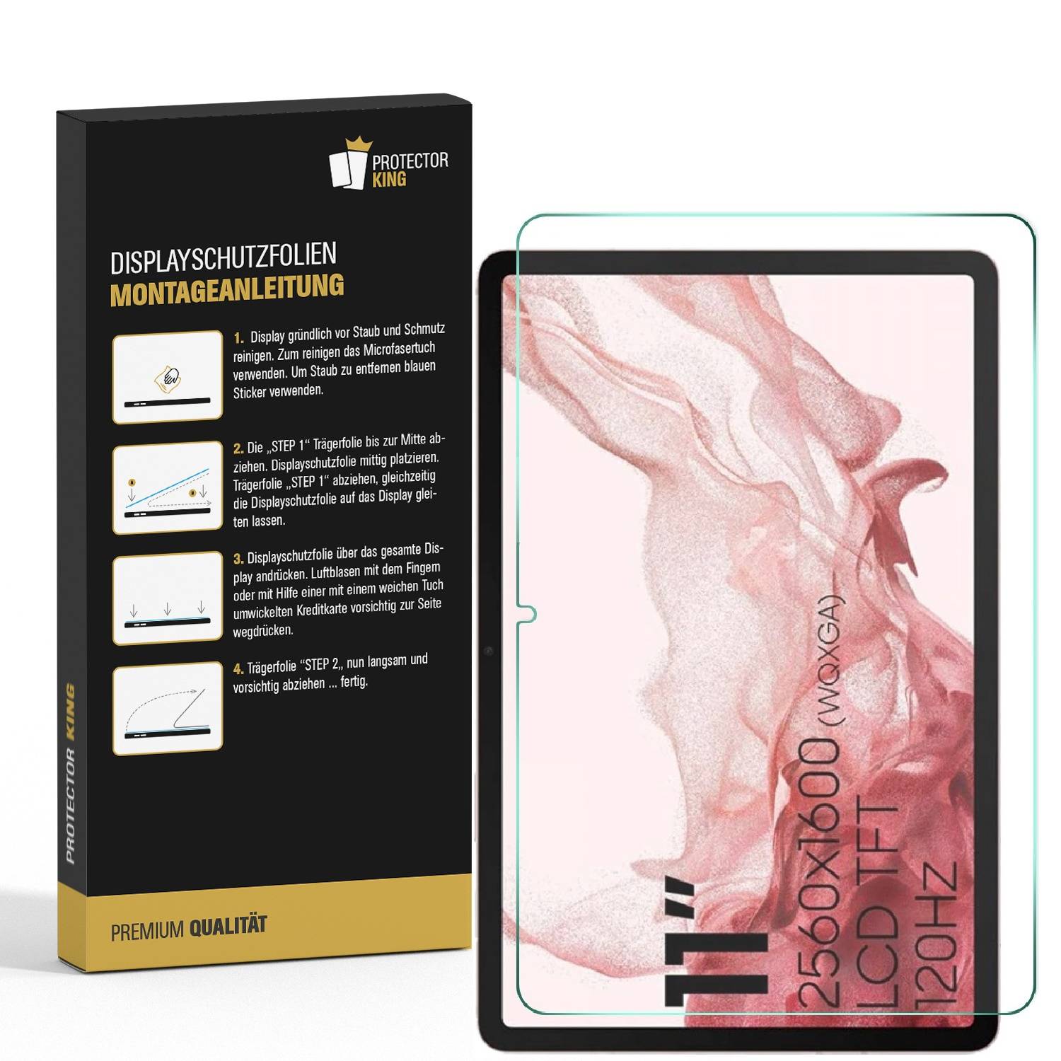 1x Displayschutzfolie für Samsung Galaxy Tab S8 Displayfolie Schutzfolie HD KLAR