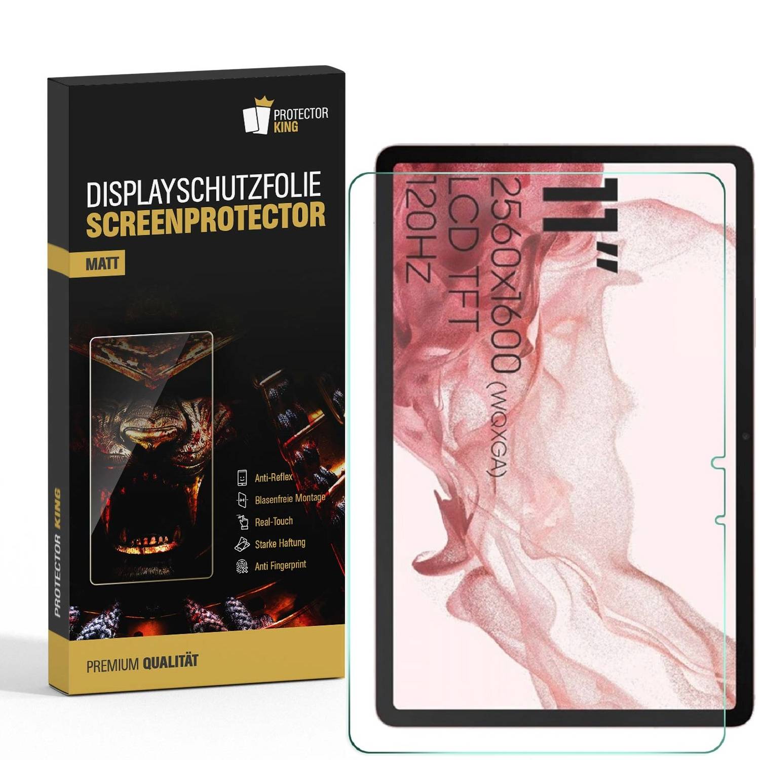6x Displayschutzfolie für Samsung Galaxy Tab S9 FULL COVER PREMIUM MATT ENTSPIEGELT Displayschutz Schutzfolie Folie