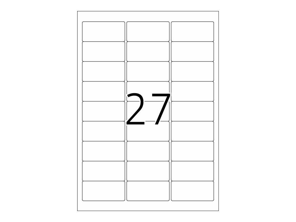 HERMA Special - Papier - matt - selbstklebend, entfernbarer Klebstoff - weiß - 63.5 x 29.6 mm 2700 Etikett(en) (100 Boge