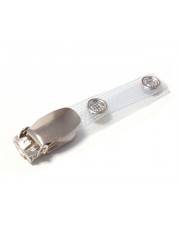 Evolis Metallclips mit Druckkn.100er Metal suspender clip w / reinforced strap