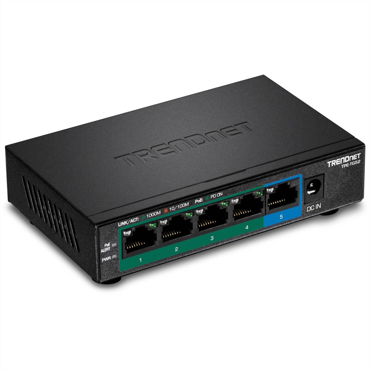 TRENDnet TPE TG52 - Switch - 4 x 10/100/1000 (PoE+)